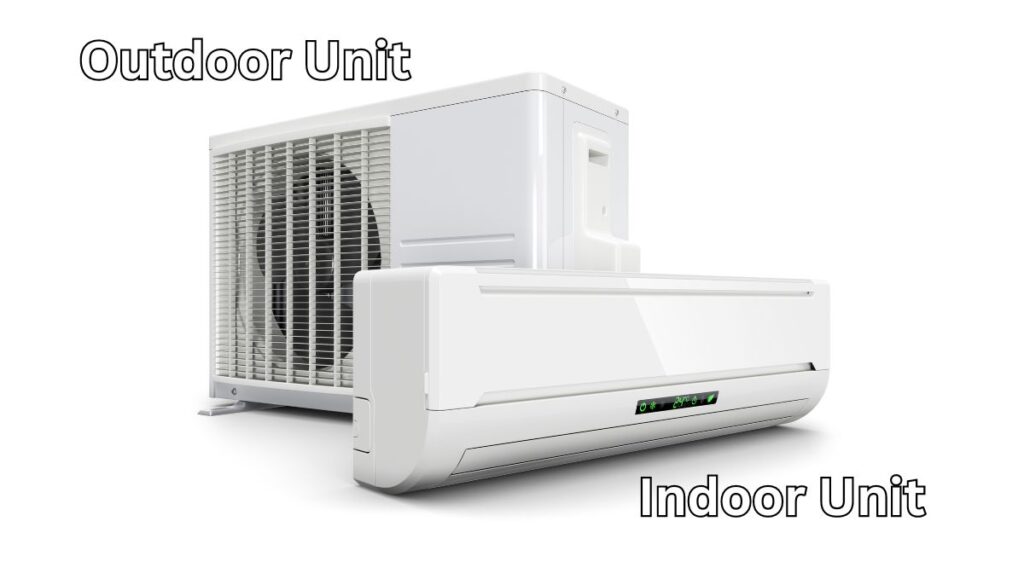 Outdoor and indoor air-to-air heat pumps units