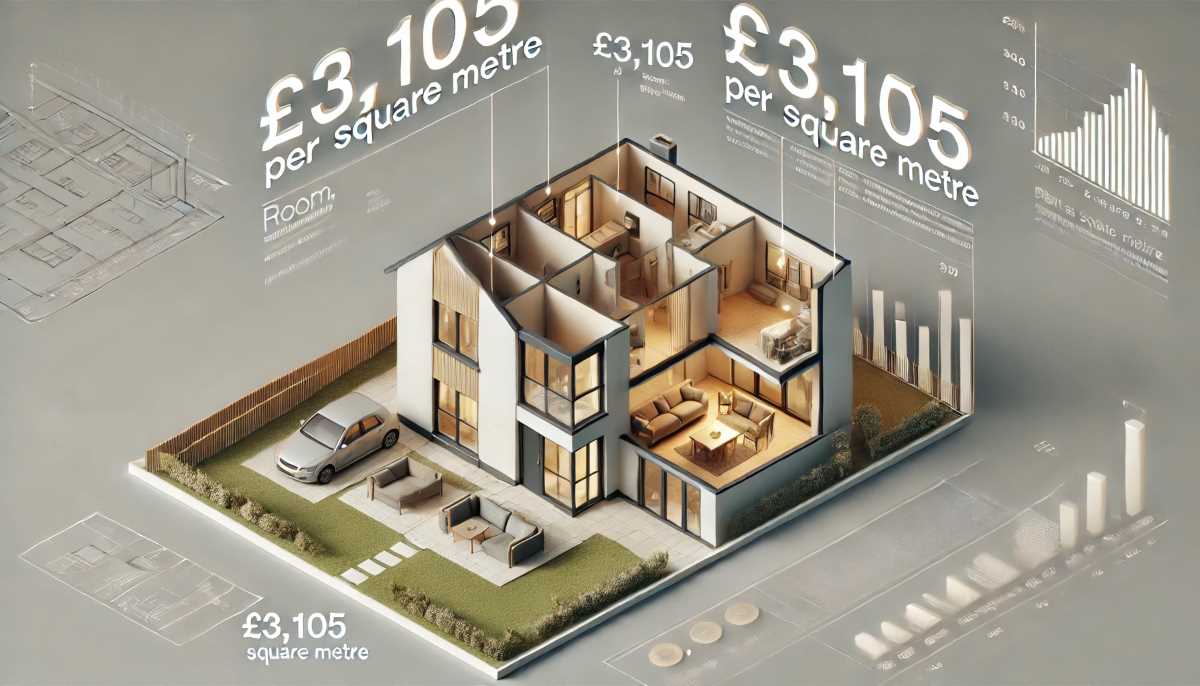 Average House Price by Area (£ per Square Metre) in the UK